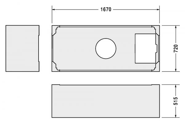 Duravit D-Code Wannenträger für Rechteck-Badewanne 170x75cm