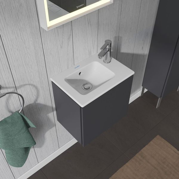 Duravit ME by Starck Handwaschbecken rechteckig 43x30cm, mit Überlauf, ohne Wondergliss, weiß 0723430000