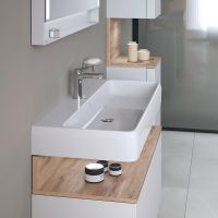 Vorschau: Duravit Qatego Waschtisch 100x47cm wandhängend, mit Hahnloch, weiß 2382100000