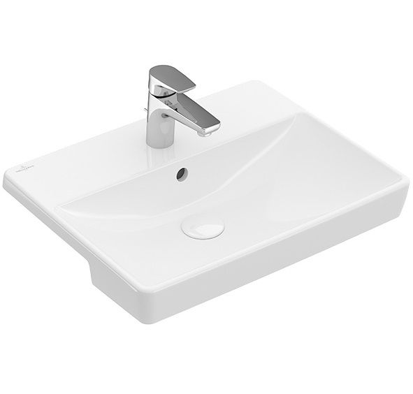 Villeroy&Boch Avento Vorbauwaschbecken, 55x44cm, 1 Hahnloch 4A065501