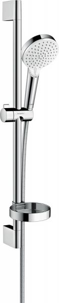 Hansgrohe Crometta Vario Brauseset 0,65m mit Seifenschale, weiß/chrom