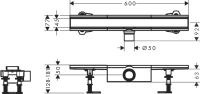 Vorschau: Hansgrohe RainDrain Compact Komplettsets Duschrinne für Standardinstallation, 60cm 56174800