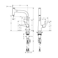 Vorschau: Hansgrohe Talis Select M51 Einhebel-Küchenmischer 220 mit Ausziehauslauf, chrom