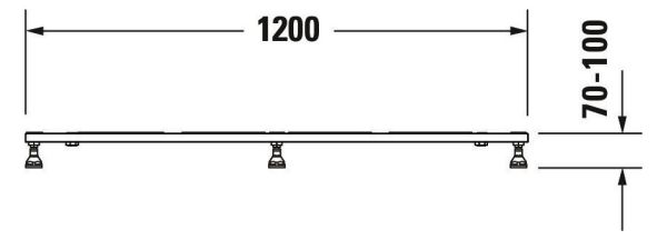 Duravit Tempano Fußgestell höhenverstellbar 70 - 100mm 1200x800x85mm