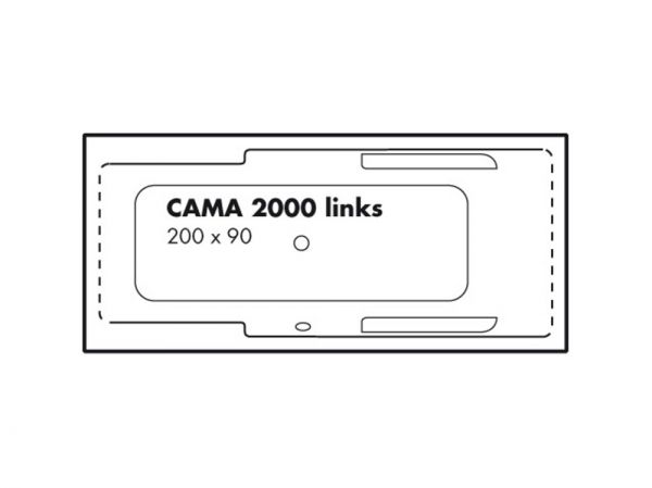 Polypex CAMA 2000 links Rechteck-Badewanne 200x90cm