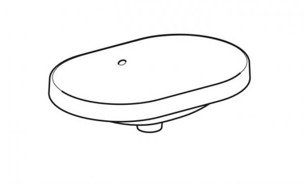 Geberit VariForm Einbauwaschtisch mit Überlauf, Unterseite glasiert, elliptisch, Breite 60cm, weiß 500729012_2