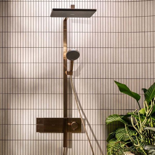 hansgrohe Raindance Alive Q Duschsystem brushed bronze 24580140