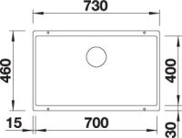 Vorschau: Blanco SILGRANIT® Subline 700-U Küchenspüle ohne Ablauffernbedienung