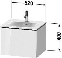 Duravit L-Cube Waschtischunterschrank wandhängend 52x42cm mit 1 Schublade für Viu 234453