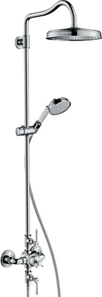 Axor Montreux Showerpipe mit Thermostat und Kopfbrause 240 1jet Classic chrom 16572000