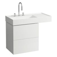 Vorschau: Kartell by Laufen Waschtischunterbau mit 2 Auszügen, Breite 58cm weiß matt