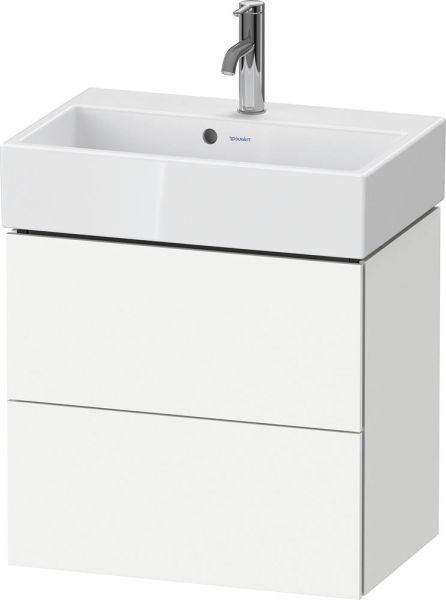 Duravit L-Cube Waschtischunterschrank 58x39cm mit 2 Schubladen für ME by Starck 236860, weiß, LC621901818