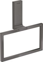 Axor Universal Rectangular Handtuchring, brushed black chrome 42623340