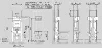 Vorschau: Huter Montage-Element für ein Wand-WC, zum Einbau im Trockenbau, Vor- und Inwand