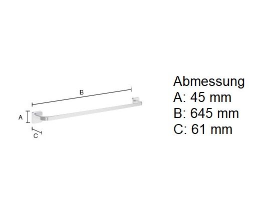 Smedbo Ice Handtuchstange 64,5cm, chrom