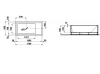 Vorschau: Kartell by Laufen Badewanne mit LED-Beleuchtung, Ecke links, 170x86cm, weiß H2243360006161_2