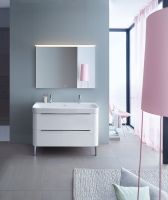 Vorschau: Duravit Happy D.2 Waschtisch rechteckig 120x50,5cm, mit Überlauf, 2 Hahnlöcher, weiß 2318120024