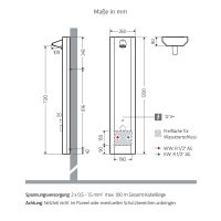 Vorschau: WimTec PROOF P6 Duschpaneel 12V Netzbetrieb, edelstahl