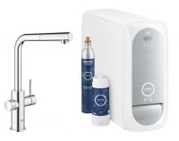 Vorschau: GROHE Blue Home Starter Kit, Küchenarmatur mit ausziehbarerem L-Auslauf chrom 31539000 