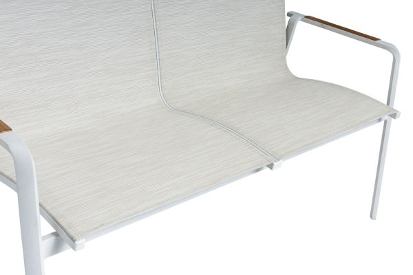 KETTLER DINING DIAMOND 2er Bank, weiß matt beige 0103911-5800
