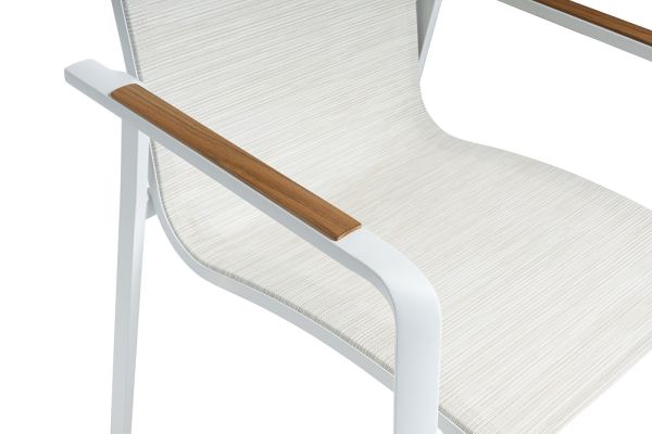 KETTLER DINING DIAMOND Stapelsessel weiß matt beige 0103902-5800