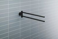 Vorschau: Duravit D-Code Handtuchhalter 44,7 cm, 2-armig, schwarz matt