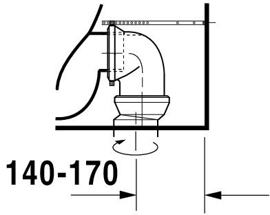 Duravit DuraStyle Stand-WC für Kombination, Tiefspüler 37x63cm, WonderGliss, weiß