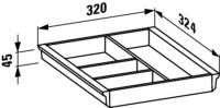 Vorschau: Laufen Space VAL Ordnungssystem für Waschtischunterbauten für Schubladen und Trolley, 32x32,4cm_1