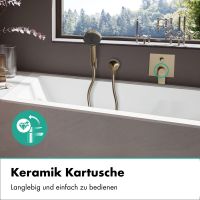 Vorschau: hansgrohe Vivenis Wannenarmaturr, integrierte Sicherungskombination, brushed bronze