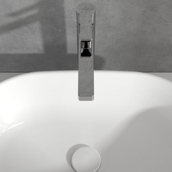 Villeroy&Boch Architectura Einhebel-Waschtischarmatur erhöht für Waschschüsseln, chrom