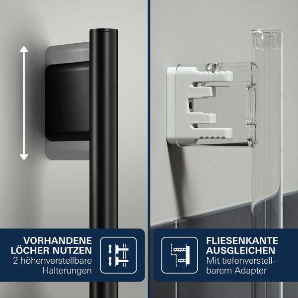 Grohe Vitalio Joy+ 120 Brausestangen-Set, 3 Strahlarten, schwarz matt