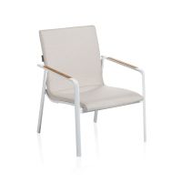 Vorschau: KETTLER DINING DIAMOND Loungesessel Sunbrella®, weiß matt/ natte linen chalk 0103908-5820