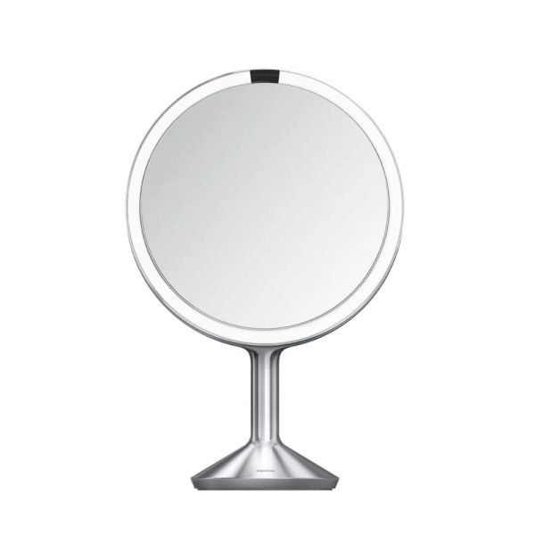 simplehuman Sensorspiegel trio max mit Touch-Helligkeitsregelung Ø25cm, kabelgebunden, edelstahl gebürstet ST3050