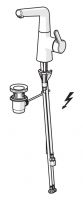 Vorschau: Hansa Hansadesigno Style Waschtisch-Einhand-Einlochbatterie mit Ablaufgarnitur, Niederdruck, chrom