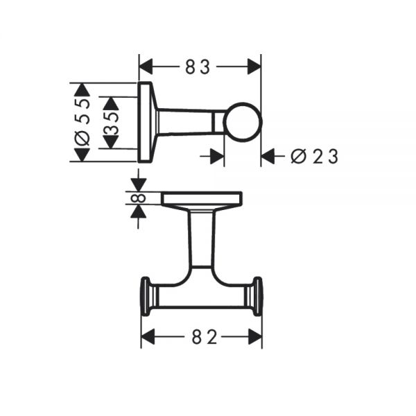 Axor Universal Circular Handtuchhaken doppelt 