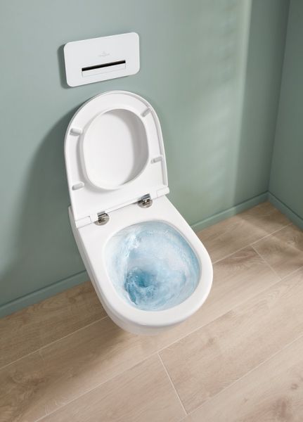 Villeroy&Boch Avento Wand-Tiefspül-WC, spülrandlos TwistFlush, inkl. WC-Sitz Sandwich, Combi-Pack, 4670T901