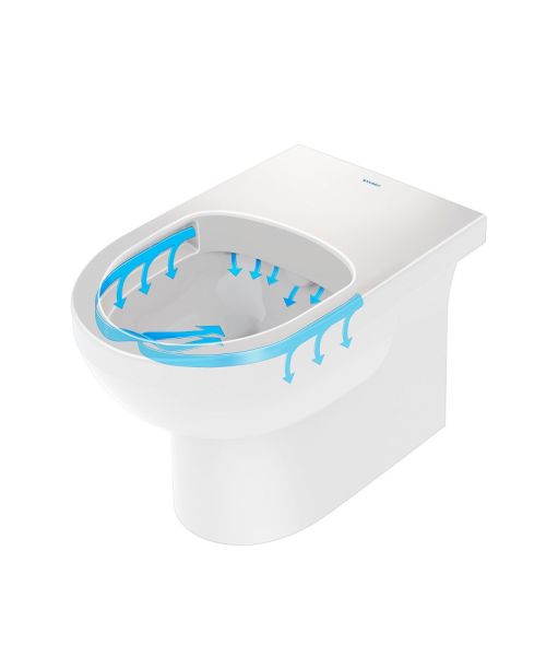 Duravit Duravit No.1 Stand-WC, Tiefspüler, spülrandlos, HygieneGlaze, weiß