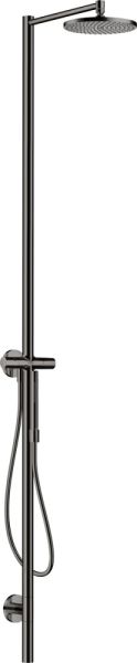 Axor Starck Nature Duschsäule mit Kopfbrause 240 1jet polished black chrome 12670330