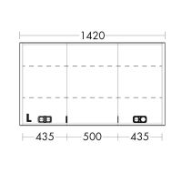 Vorschau: Burgbad rl20 Spiegelschrank 142x80cm mit Klarglas Lichtrahmen, Türanschlag links SPVM140LF6947 Vorschau: Burgbad rl20 Spiegelschrank 142x80cm mit Klarglas Lichtrahmen, Türanschlag links SPVM140LF6947