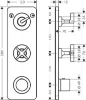 Vorschau: Axor Citterio E Thermostatmodul Unterputz für 2 Verbraucher, mit Platte