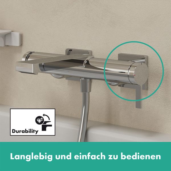 Hansgrohe Tecturis E Einhebel-Wannenarmatur Aufputz, chrom