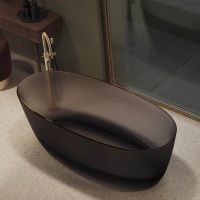 Vorschau: RIHO Solid Frosted Oval freistehende Badewanne 160x72cm