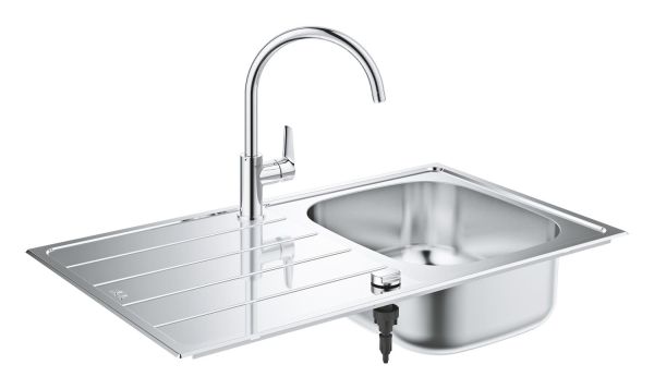 Grohe Bau Set aus Spüle und Küchenarmatur, edelstahl 31562SD1