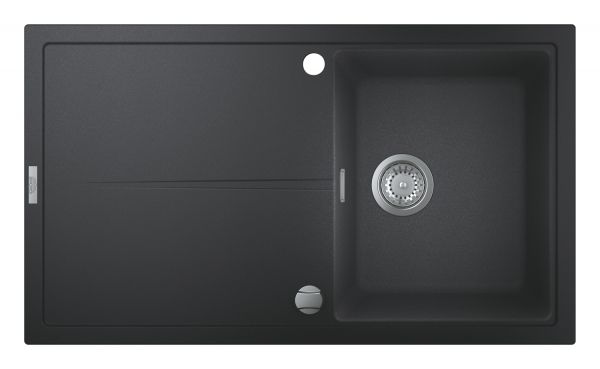 Grohe K400 50-C 8650 Küchenspüle mit Abtropffläche granit schwarz 31640AP0 von oben
