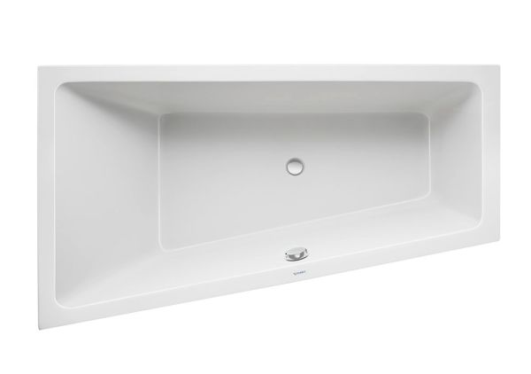 Duravit No.1 Trapez-Badewanne 160x85cm, Einbauversion links weiß 700506000000000