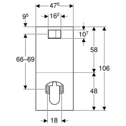 Geberit Designplatte für Geberit AquaClean WC-Komplettanlage