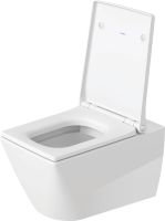 Vorschau: Duravit Viu Wand-WC 57x37cm, eckig, WonderGliss, rimless, weiß 25110900001