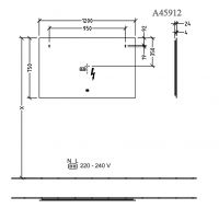 Vorschau: Villeroy&Boch More to See Lite LED-Spiegel, 120x75cm, mit Sensordimmer