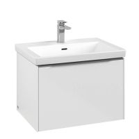 Vorschau: Villeroy&Boch Subway 3.0 Waschtischunterschrank mit 1 Auszug, Breite 62,2cm brilliant white aluminium glänzend C575L0VE