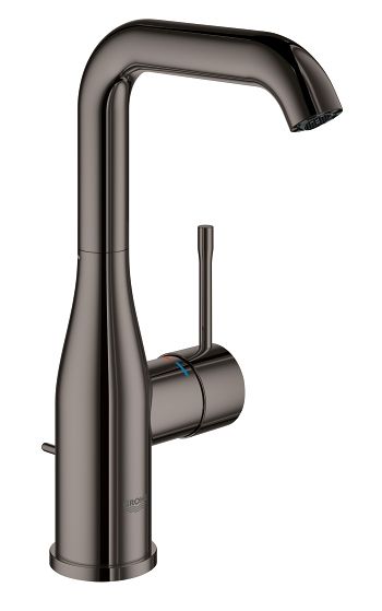 Grohe Essence Einhand-Waschtischbatterie schwenkbar, L-Size, wassersparend, hard graphite glänzend